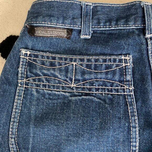 Vintage 70's Vidal Sasson High Rise Tapered Denim Retro Mom Jeans - Picture 6 of 16